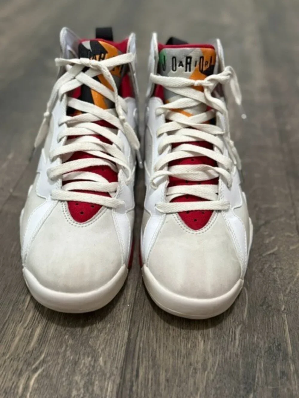 Nike Air Jordan 7 Hare CDP Retro Countdown 2007 Size 10 White Red 394775-102